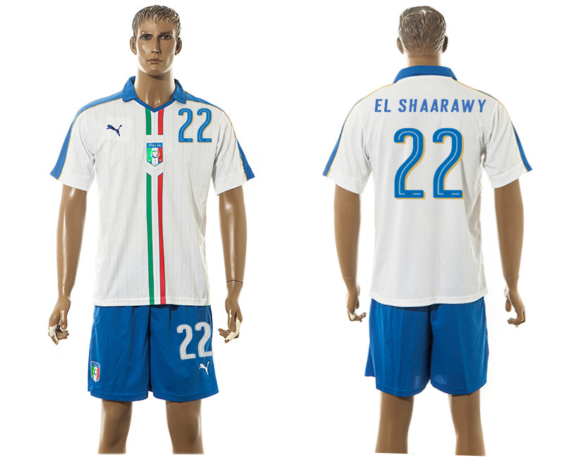 Italy 22 EL SHAARAWY Away UEFA Euro 2016 Soccer Jersey