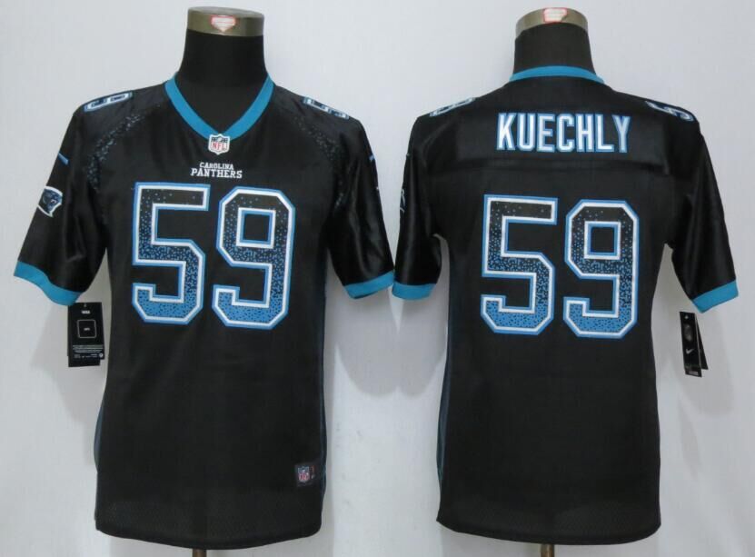 Nike Panthers 59 Luke Kuechly Black Youth Drift Fashion Jersey