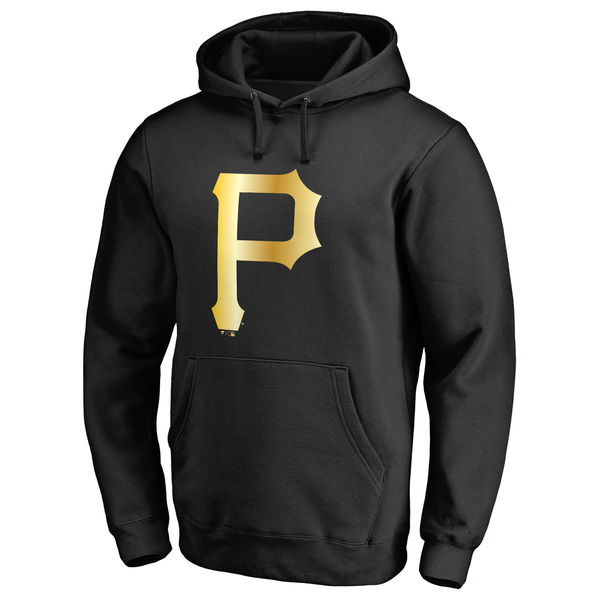 Pittsburgh Pirates Gold Collection Pullover Hoodie Black - Click Image to Close