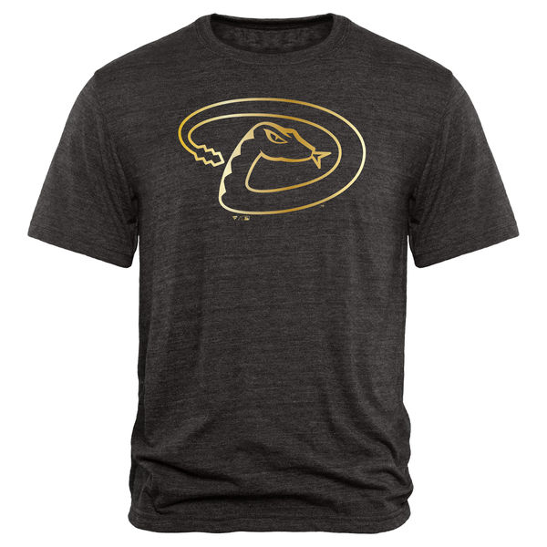 Arizona Diamondbacks Fanatics Apparel Gold Collection Tri Blend T-Shirt Black