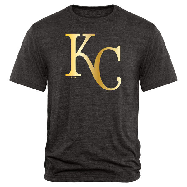 Kansas City Royals Gold Collection Tri Blend T-Shirt Black