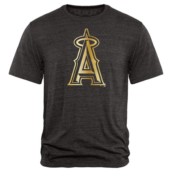 Los Angeles Angels Gold Collection Tri Blend T-Shirt Black