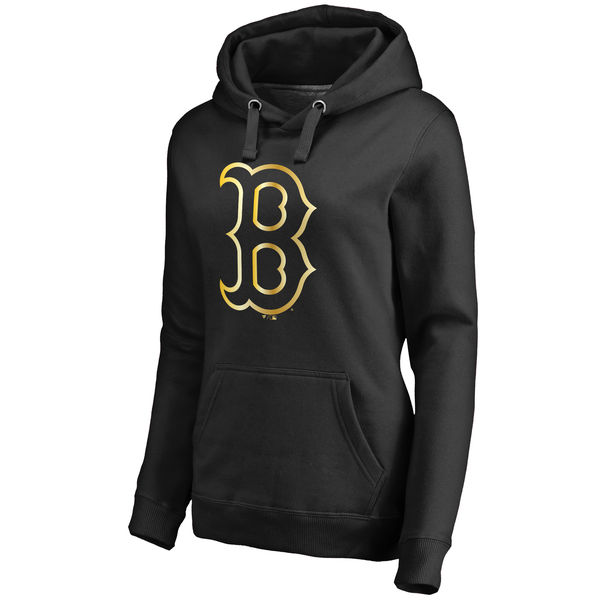 Boston Red Sox Women's Gold Collection Pullover Hoodie Black