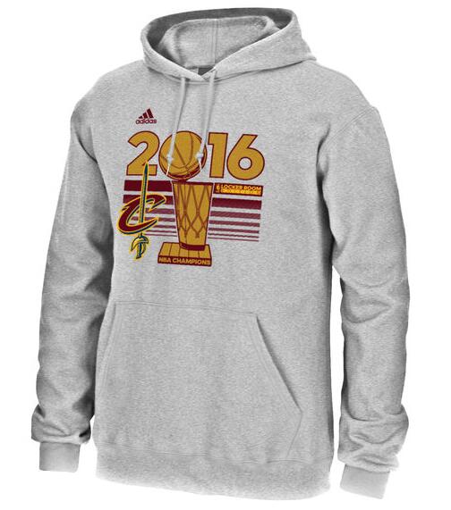 Men's Cleveland Cavaliers adidas Gray 2016 NBA Finals Champions Locker Room Hoodie - Click Image to Close