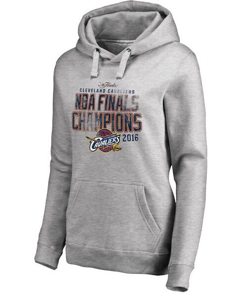 Women's Cleveland Cavaliers Heather Gray 2016 NBA Finals Champions Pullover Hoodie