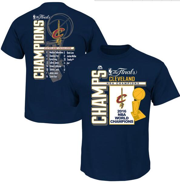 Men's Cleveland Cavaliers Majestic Navy 2016 NBA Finals Champions Dynamite Debut Big & Tall T-Shirt