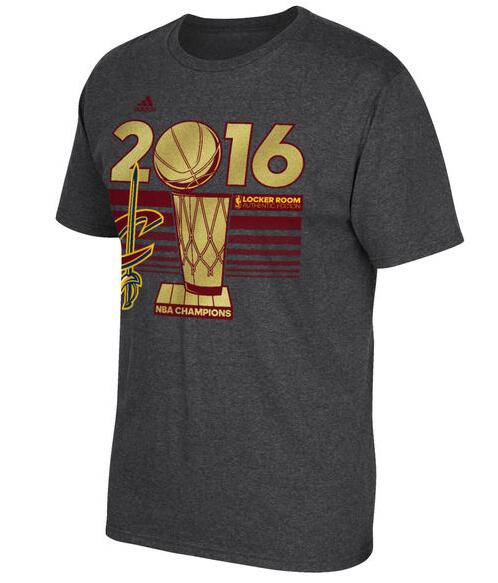 Men's Cleveland Cavaliers adidas Gray 2016 NBA Finals Champions Locker Room T-Shirt - Click Image to Close