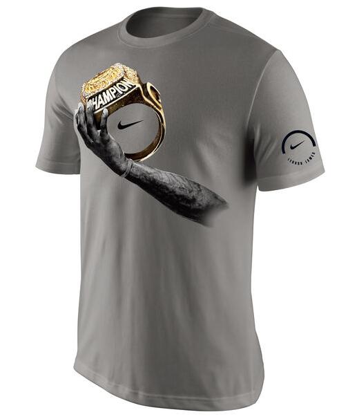 Men's LeBron James Nike Gray Champions Celebration T-Shirt