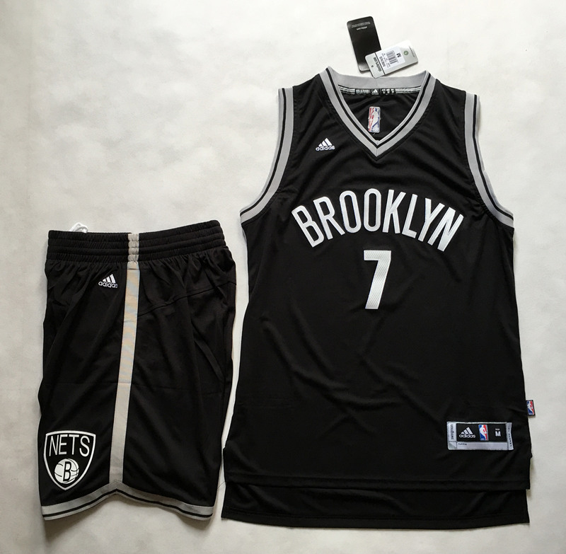 Nets 7 Jeremy Lin Black Swingman Jersey(With Shorts)