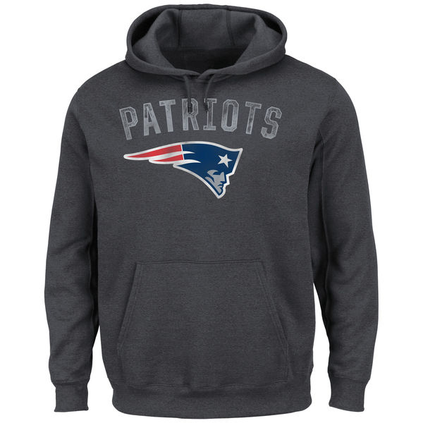 New England Patriots Majestic Kick Return II Pullover Hoodie Charcoal