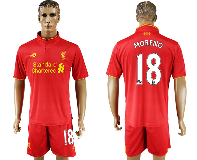 2016-17 Liverpool 18 MORENO Home Soccer Jersey