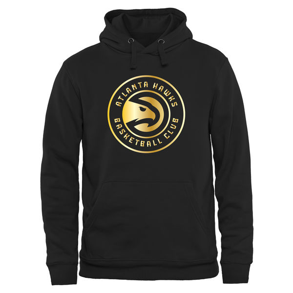 Atlanta Hawks Gold Collection Pullover Hoodie Black - Click Image to Close