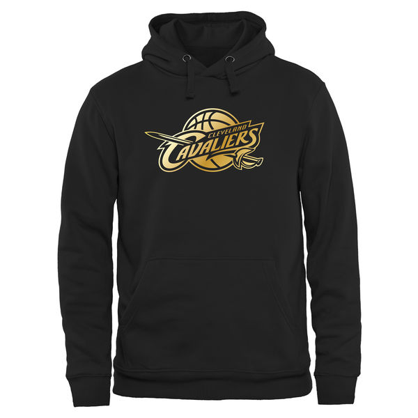 Cleveland Cavaliers Gold Collection Pullover Hoodie Black - Click Image to Close