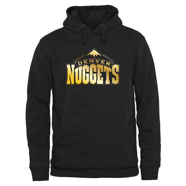 Denver Nuggets Gold Collection Pullover Hoodie Black - Click Image to Close