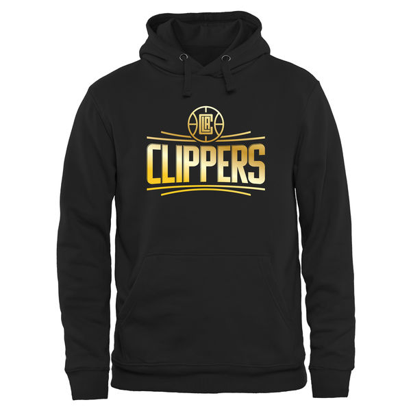 LA Clippers Gold Collection Pullover Hoodie Black - Click Image to Close