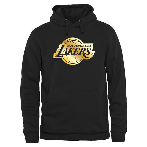 Los Angeles Lakers Gold Collection Pullover Hoodie Black - Click Image to Close