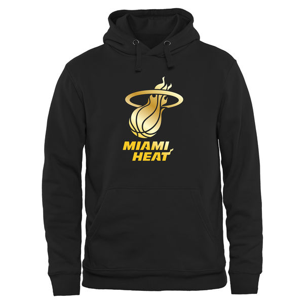 Miami Heat Gold Collection Pullover Hoodie Black - Click Image to Close