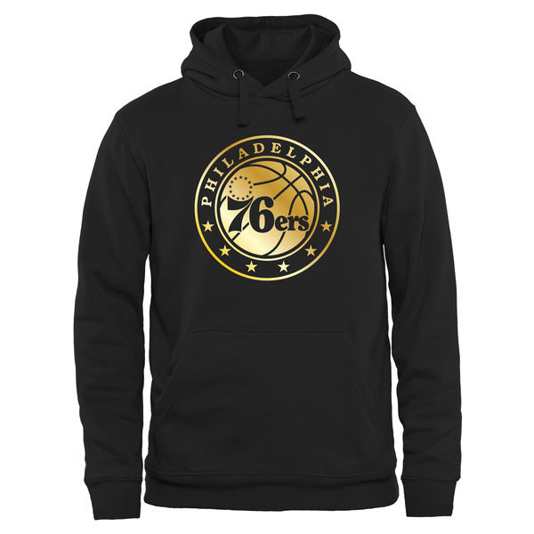 Philadelphia 76ers Gold Collection Pullover Hoodie Black - Click Image to Close