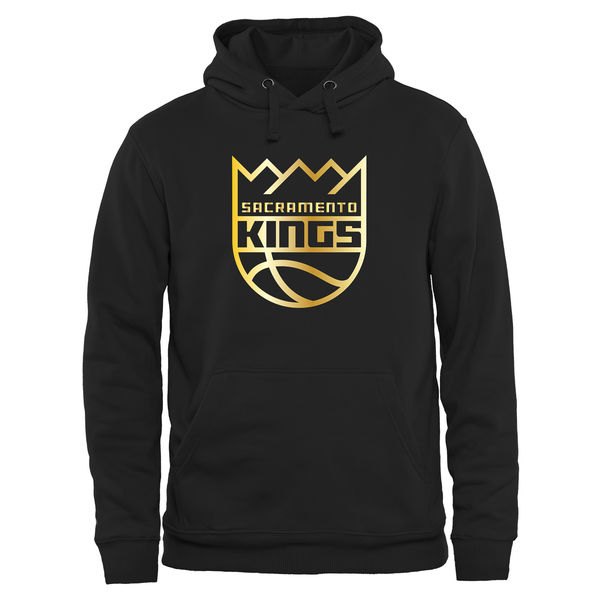 Sacramento Kings Gold Collection Pullover Hoodie Black - Click Image to Close
