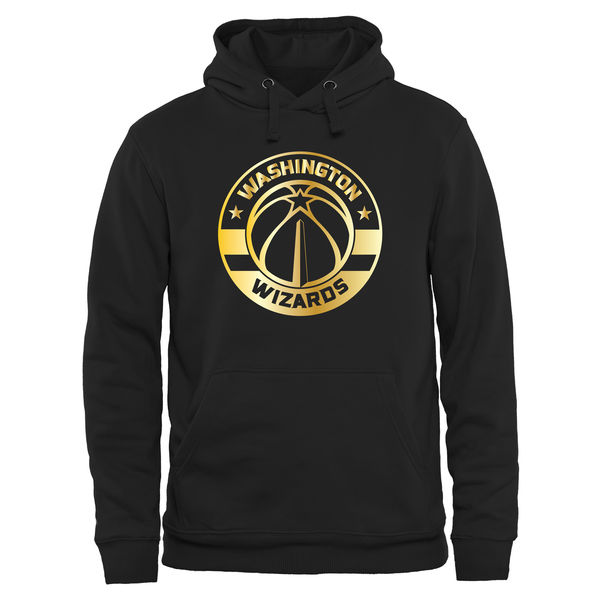 Washington Wizards Gold Collection Pullover Hoodie Black - Click Image to Close