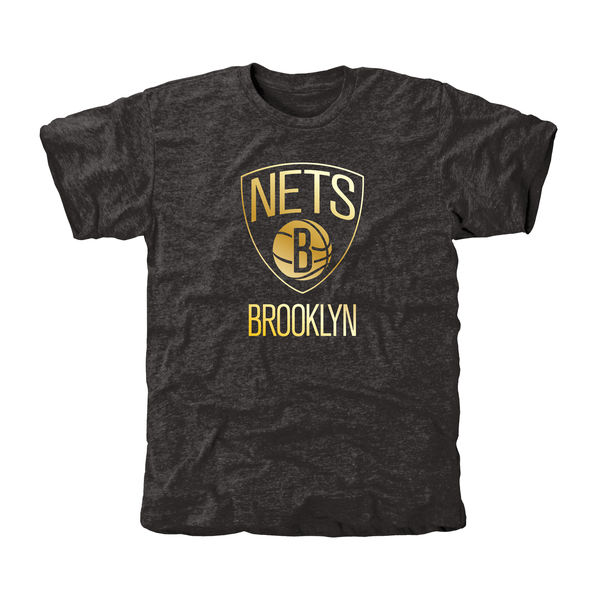 Brooklyn Nets Gold Collection Tri Blend T-Shirt Black
