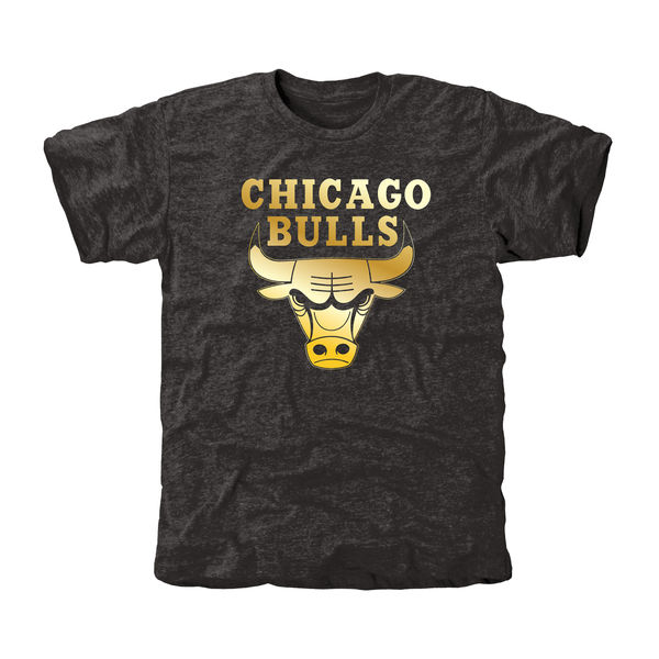 Chicago Bulls Gold Collection Tri Blend T-Shirt Black