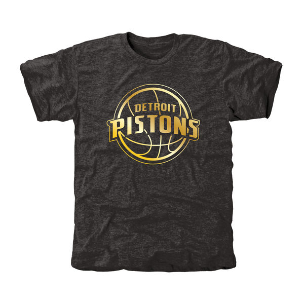 Detroit Pistons Gold Collection Tri Blend T-Shirt Black