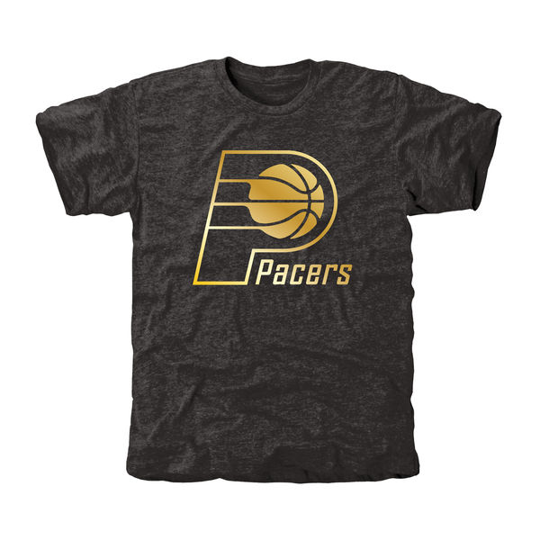 Indiana Pacers Gold Collection Tri Blend T-Shirt Black - Click Image to Close