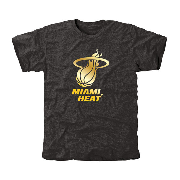 Miami Heat Gold Collection Tri Blend T-Shirt Black