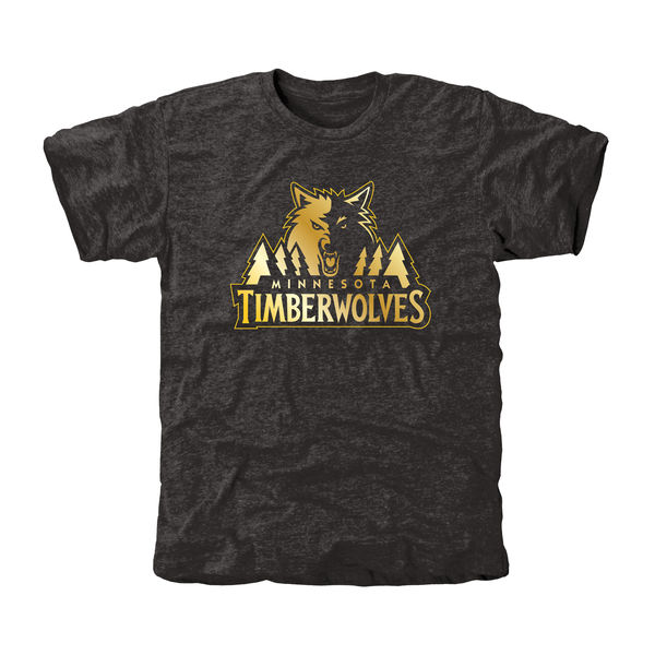 Minnesota Timberwolves Gold Collection Tri Blend T-Shirt Black