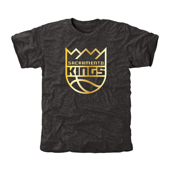 Sacramento Kings Gold Collection Tri Blend T-Shirt Black