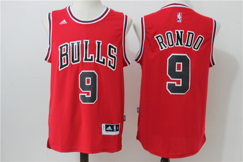Bulls 9 Rajon Rondo Red Swingman Jersey