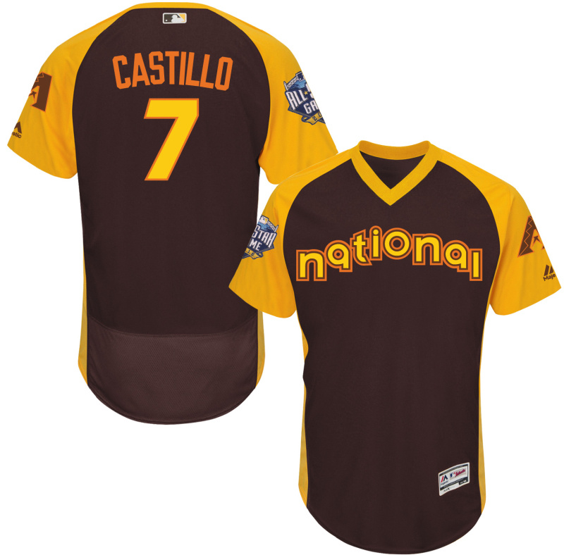 Diamondbacks 7 Welington Catillo Brown 2016 All-Star Game Cool Base Batting Practice Player Jersey