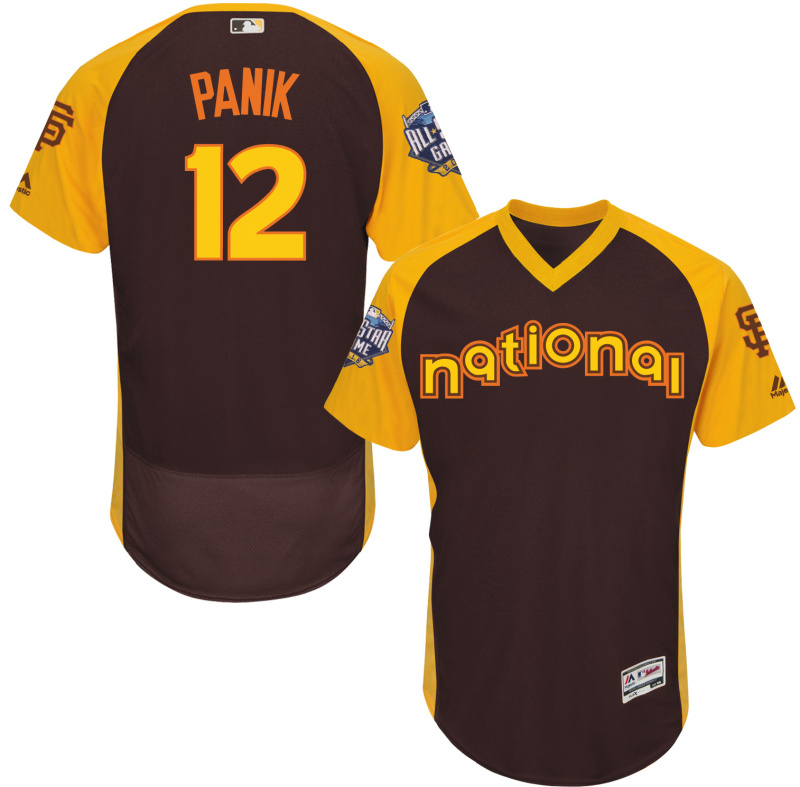 Giants 12 Joe Panik Brown 2016 All-Star Game Cool Base Batting Practice Player Jersey