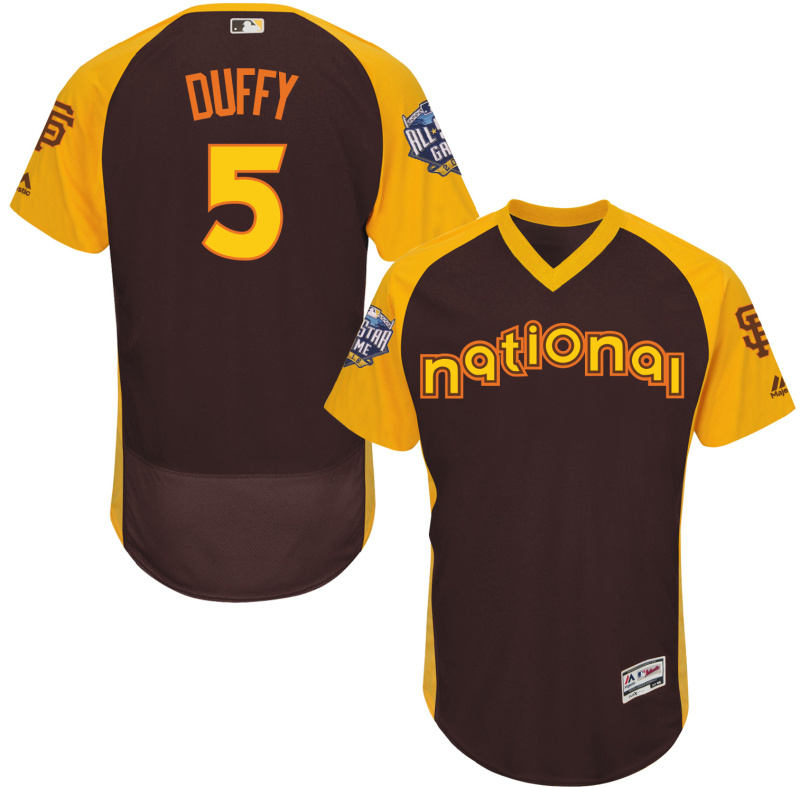 Giants 5 Matt Duffy Brown 2016 All-Star Game Cool Base Batting Practice Player Jersey