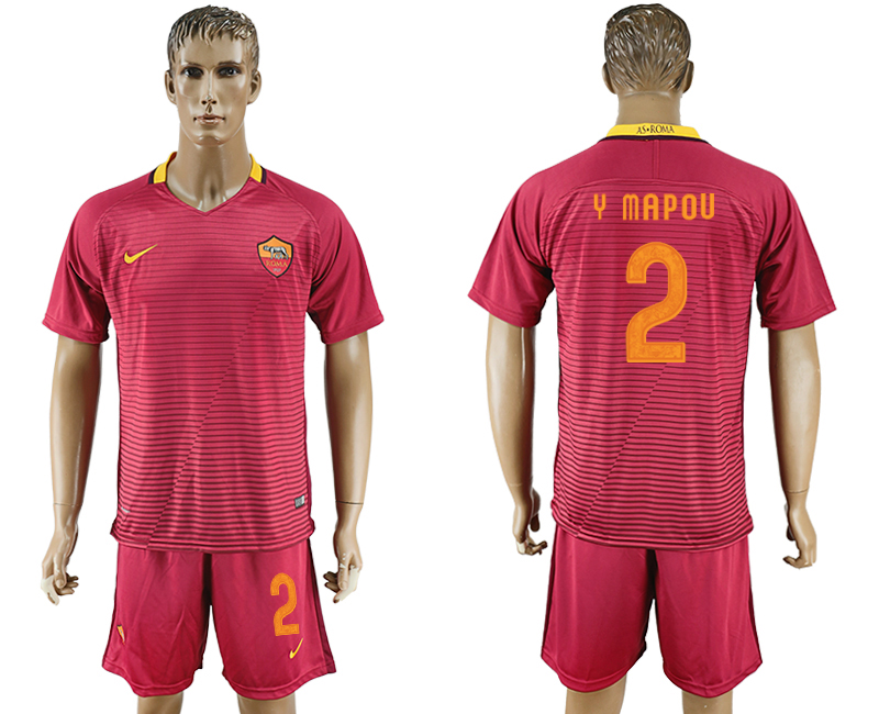 2016-17 Roma 2 Y.MAPOU Home Soccer Jersey