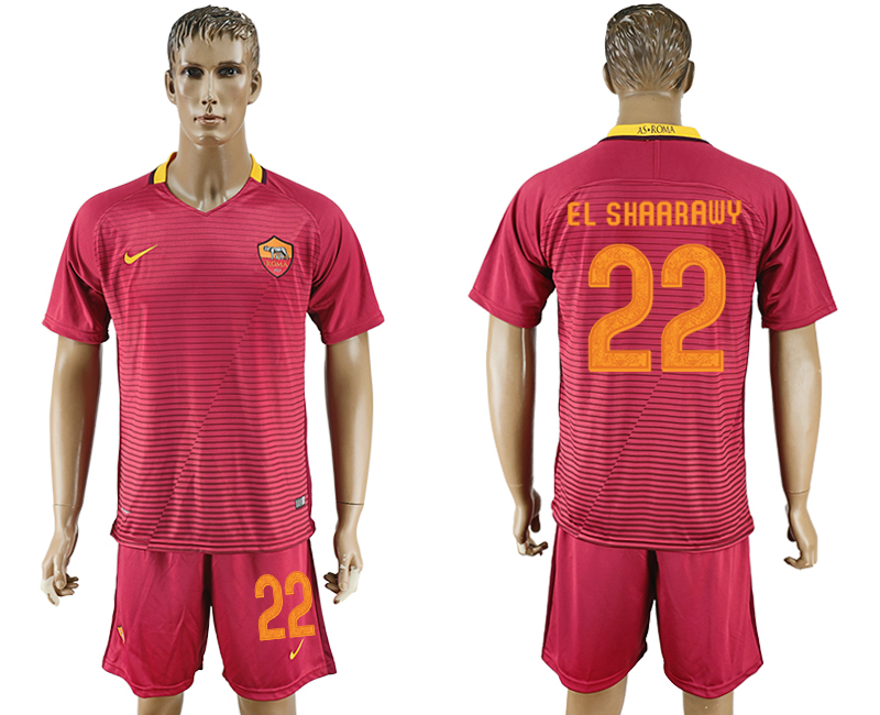 2016-17 Roma 22 EL SHAARAWY Home Soccer Jersey