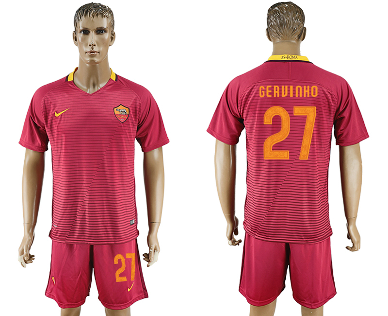 2016-17 Roma 27 GEAVINHO Home Soccer Jersey