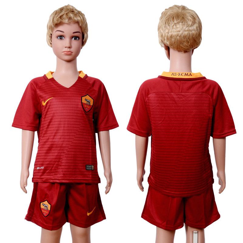 2016-17 Roma Home Youth Soccer Jersey