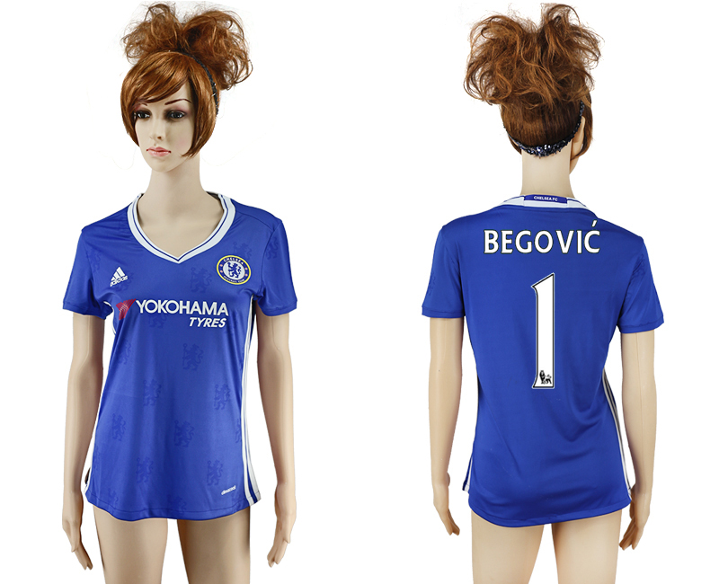 2016-17 Chelsea 1 BEGOVIC Home Women Soccer Jersey