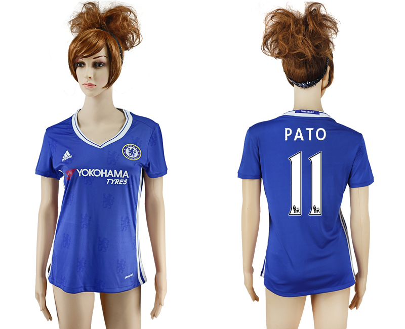 2016-17 Chelsea 11 PATO Home Women Soccer Jersey