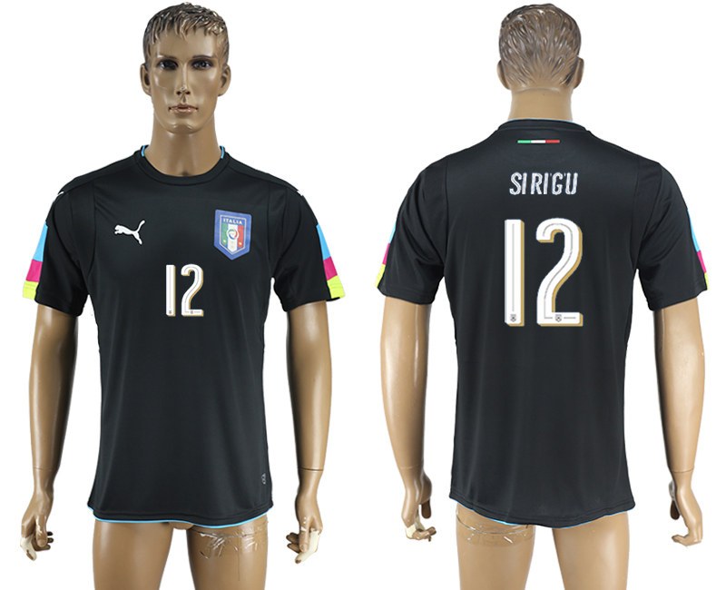 Italy 12 SIRIGU Goalkeeper UEFA Euro 2016 Thailand Jersey