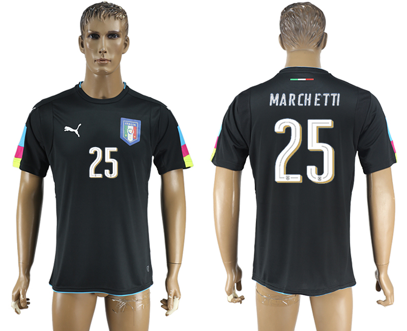 Italy 25 MARCHETTI Goalkeeper UEFA Euro 2016 Thailand Jersey