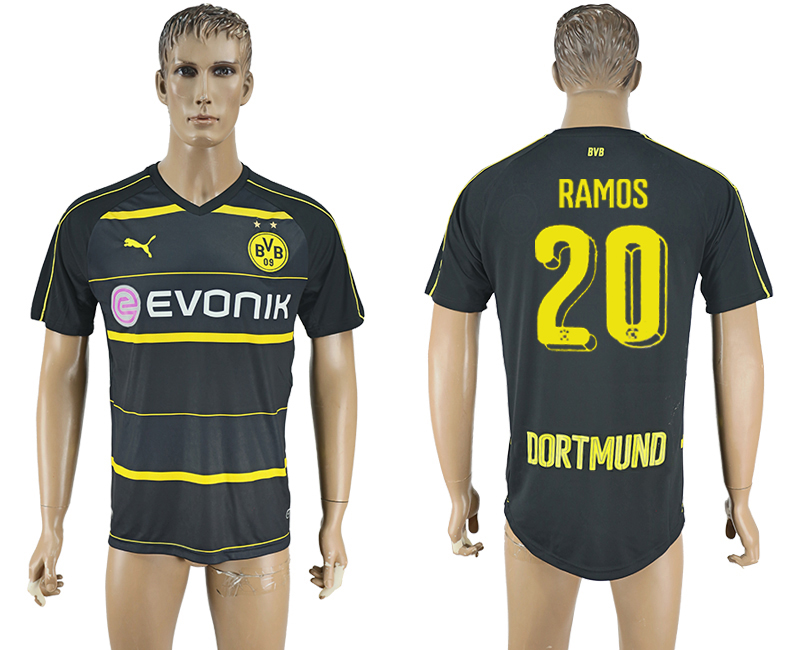 2016-17 Dortmund 20 RAMOS Away Thailand Soccer Jersey