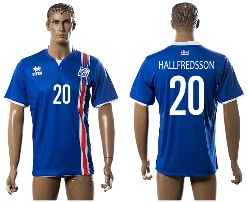 Iceland 20 HALLFREDSSON Home UEFA Euro 2016 Thailand Jersey