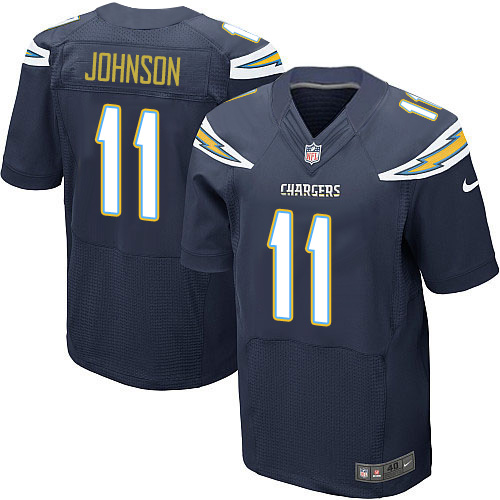 Nike Chargers 11 Stevie Johnson Navy Elite Jersey