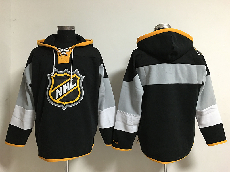 NHL Blank Black 2016 All-Star All Stitched Hooded Sweatshirt