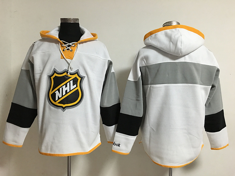 NHL Blank White 2016 All-Star All Stitched Hooded Sweatshirt