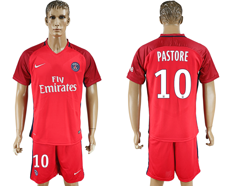 2016-17 Paris Saint-Germain 10 PASTORE Away Soccer Jersey