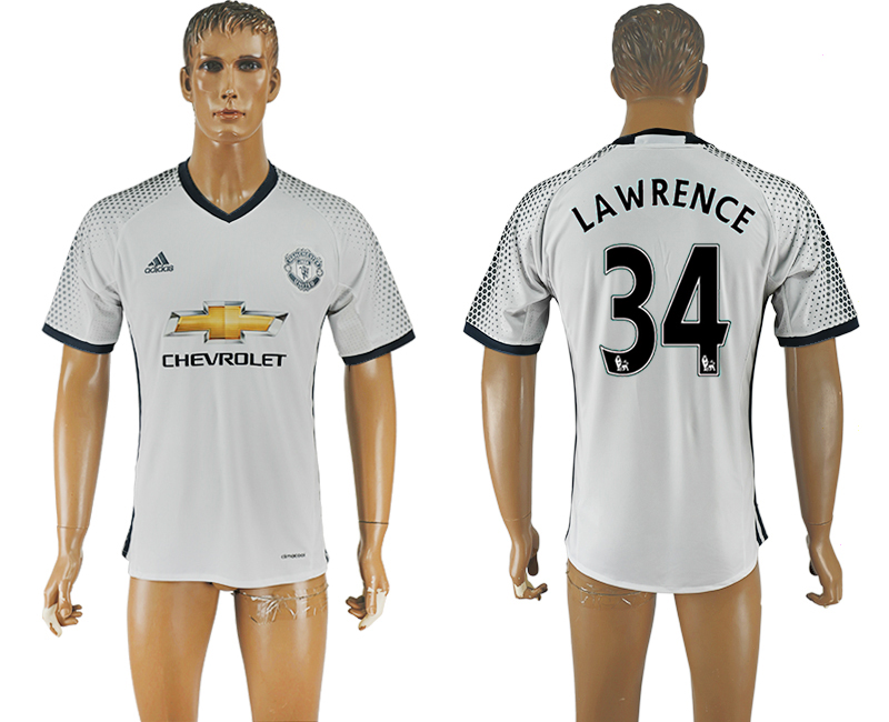2016-17 Manchester United 34 LAWRENCE Third Away Thailand Soccer Jersey